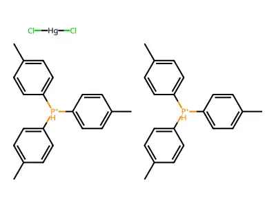 Dichloromercury;bis(tris(4-methylphenyl)phosphanium) structure