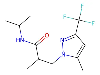 N-ISOPROPYL-2-METHYL-3-[5-METHYL-3-(TRIFLUOROMETHYL)-1H-PYRAZOL-1-YL]PROPANAMIDE structure