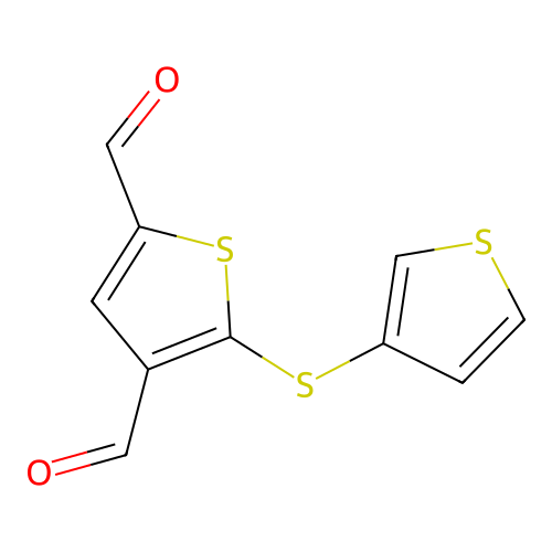 5-Thiophen-3-ylsulfanylthiophene-2,4-dicarbaldehyde structure