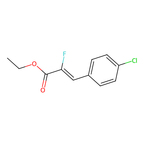 Ethyl 3-(4-chlorophenyl)-2-fluoroprop-2-enoate structure