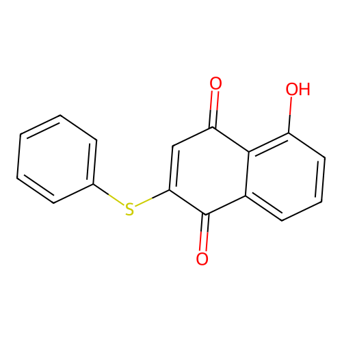 5-Hydroxy-2-phenylsulfanyl-naphthalene-1,4-dione structure