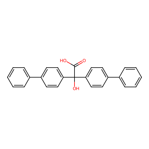 Di[1,1'-biphenyl]-4-yl(hydroxy)acetic acid structure