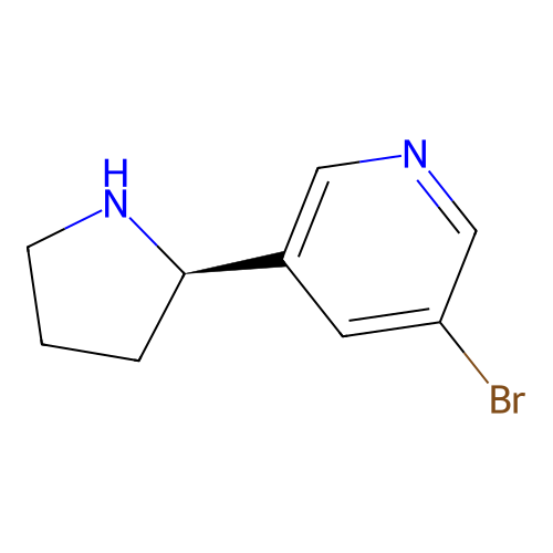(R)-3-Bromo-5-(pyrrolidin-2-yl)pyridine structure
