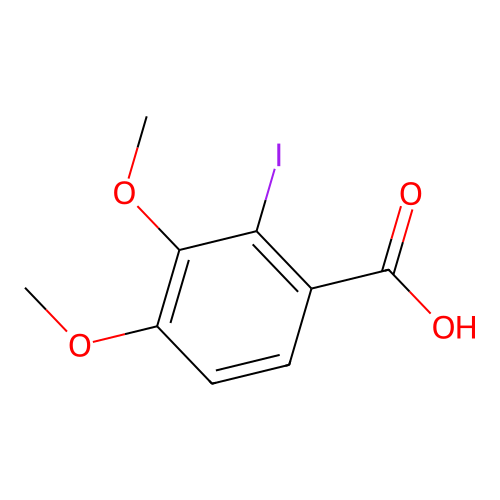 2-碘-3,4-二甲氧基苯甲酸 structure