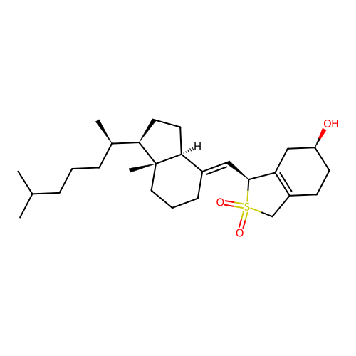 (7E)-(3S,6S)-6,19-epithio-9,10-seco-5(10),7-cholestadien-3-ol S,S-dioxide structure