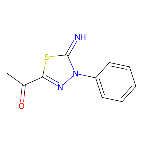 1-(5-Imino-4-phenyl-4,5-dihydro-1,3,4-thiadiazol-2-yl)ethanone structure