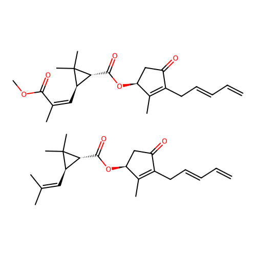 Pyrethrin I and II mixture structure