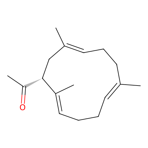 1-[(1R,2E,6E,10E)-2,7,11-trimethylcyclododeca-2,6,10-trien-1-yl]ethanone structure