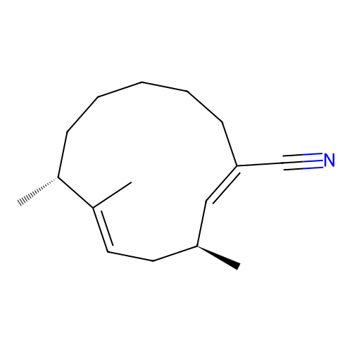 1,5-Cyclododecadienecarbonitrile, trimethyl- structure