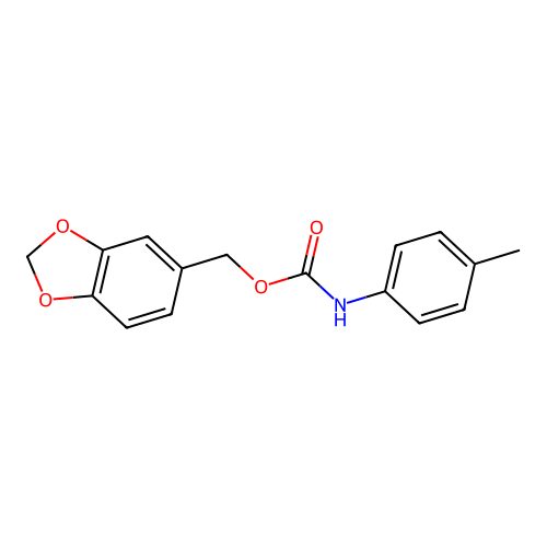 1,3-Benzodioxol-5-ylmethyl 4-methylphenylcarbamate structure