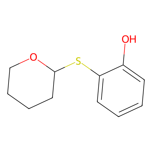 2-(Oxan-2-ylsulfanyl)phenol structure