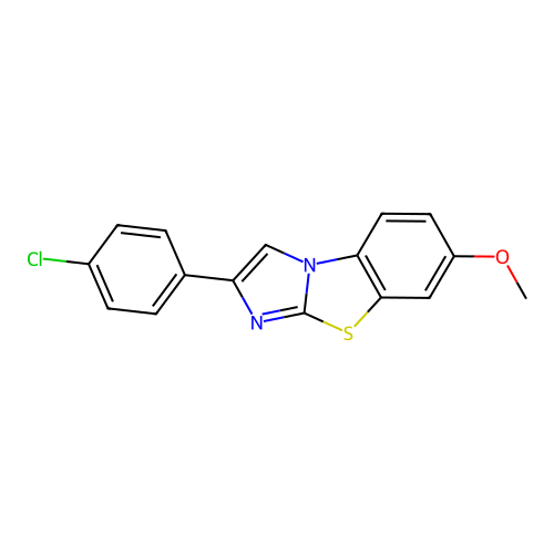 2-(4-Chlorophenyl)-7-methoxyimidazo[2,1-b][1,3]benzothiazole structure