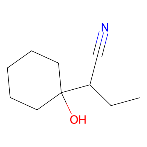 2-(1-Hydroxycyclohexyl)butanenitrile structure