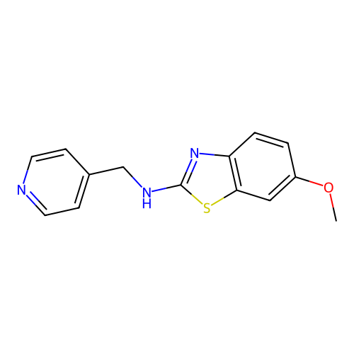 6-methoxy-N-(pyridin-4-ylmethyl)-1,3-benzothiazol-2-amine structure