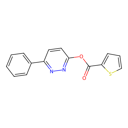 6-Phenylpyridazin-3-yl thiophene-2-carboxylate structure