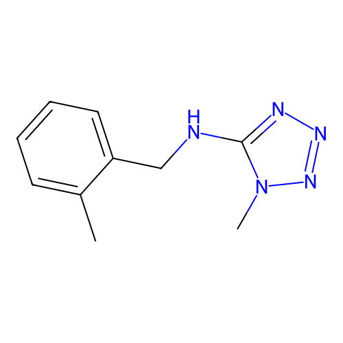 1-methyl-N-(2-methylbenzyl)-1H-tetrazol-5-amine structure