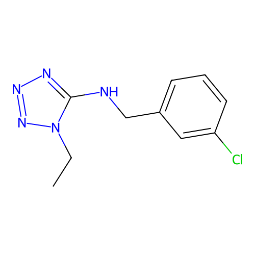 N-(3-氯苄基)-1-乙基-1H-四唑-5-胺 structure