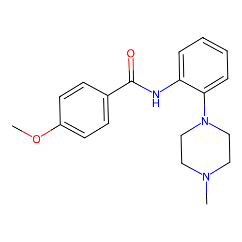 4-methoxy-N-[2-(4-methylpiperazin-1-yl)phenyl]benzamide structure
