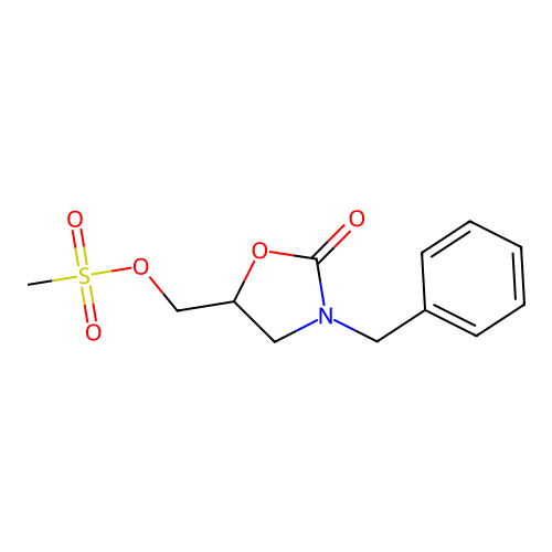 (3-Benzyl-2-oxo-1,3-oxazolidin-5-yl)methyl methanesulfonate structure