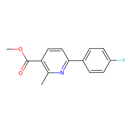 Methyl 6-(4-fluorophenyl)-2-methylnicotinate structure