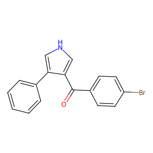 (4-bromophenyl)(4-phenyl-1H-pyrrol-3-yl)methanone structure