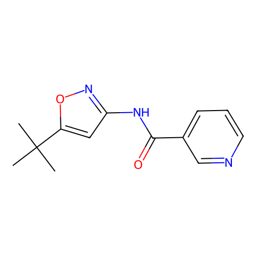 N-(5-tert-butyl-3-isoxazolyl)nicotinamide structure