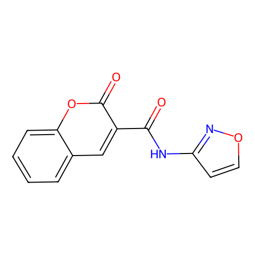 N-3-isoxazolyl-2-oxo-2H-chromene-3-carboxamide structure