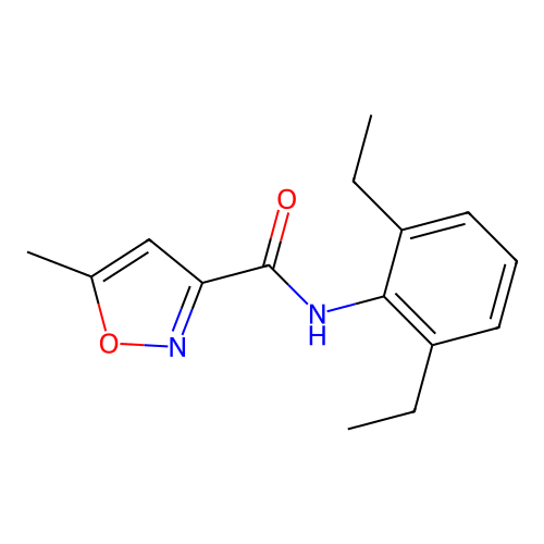 N-(2,6-diethylphenyl)-5-methyl-1,2-oxazole-3-carboxamide structure