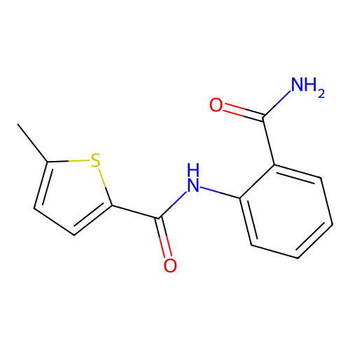 N-(2-carbamoylphenyl)-5-methylthiophene-2-carboxamide structure