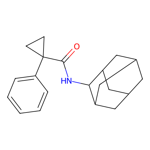 N-(adamantan-2-yl)-1-phenylcyclopropane-1-carboxamide structure