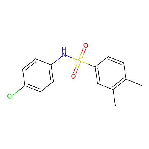 N-(4-chlorophenyl)-3,4-dimethylbenzenesulfonamide structure