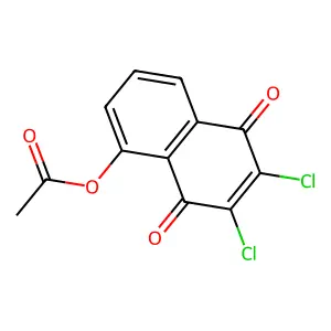 6,7-Dichloro-5,8-dioxonaphthyl acetate structure