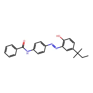 Benzamide, N-(4-(2-(5-(1,1-dimethylpropyl)-2-hydroxyphenyl)diazenyl)phenyl)- structure