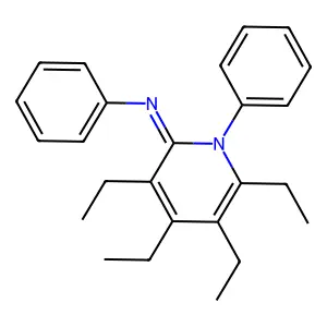 3,4,5,6-tetraethyl-N,1-diphenylpyridin-2-imine structure