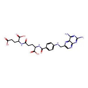 L-Glutamic acid,4-diamino-6-pteridinyl)methyl]amino]benzoyl]-L-.gamma.-glutamyl]- structure