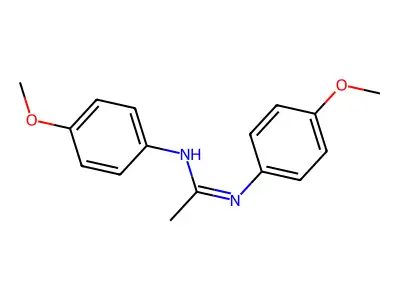 Ethanimidamide, N,N'-bis(4-methoxyphenyl)- structure