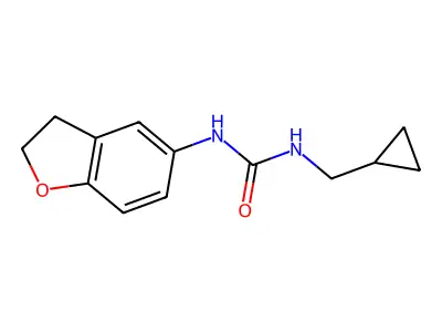 1-(Cyclopropylmethyl)-3-(2,3-dihydro-1-benzofuran-5-yl)urea structure