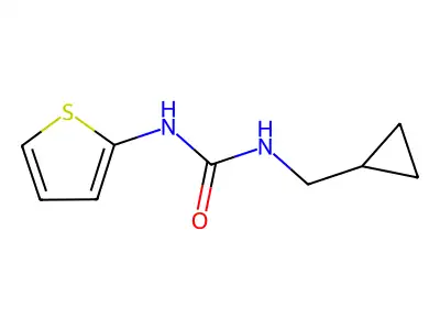 N-(cyclopropylmethyl)-N'-(2-thienyl)urea structure