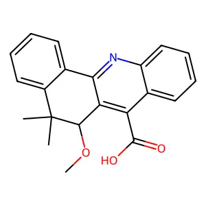 6-methoxy-5,5-dimethyl-6H-benzo[c]acridine-7-carboxylic acid structure
