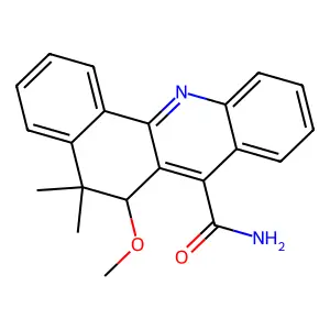6-methoxy-5,5-dimethyl-6H-benzo[c]acridine-7-carboxamide structure