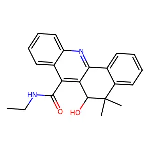 N-ethyl-6-hydroxy-5,5-dimethyl-6H-benzo[c]acridine-7-carboxamide structure