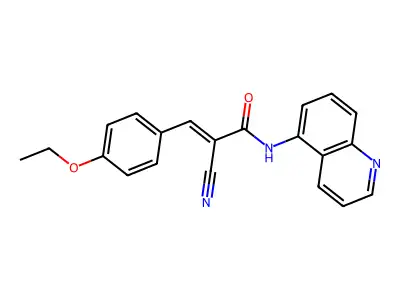 2-cyano-3-(4-ethoxyphenyl)-N-(quinolin-5-yl)prop-2-enamide structure
