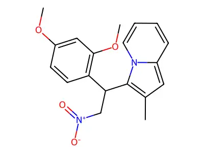 3-[1-(2,4-Dimethoxyphenyl)-2-nitroethyl]-2-methylindolizine structure