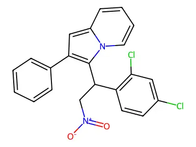 3-[1-(2,4-Dichlorophenyl)-2-nitroethyl]-2-phenylindolizine structure
