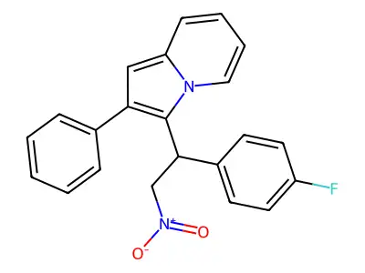 3-[1-(4-Fluorophenyl)-2-nitroethyl]-2-phenylindolizine structure