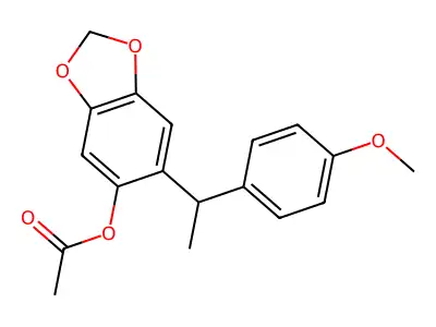 [6-[1-(4-Methoxyphenyl)ethyl]-1,3-benzodioxol-5-yl] acetate structure