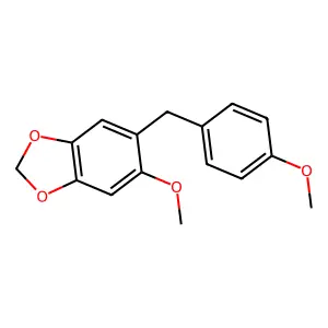 5-Methoxy-6-[(4-methoxyphenyl)methyl]-1,3-benzodioxole structure