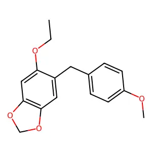 5-Ethoxy-6-((4-methoxyphenyl)methyl)-1,3-benzodioxole structure