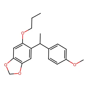 5-[1-(4-Methoxyphenyl)ethyl]-6-propoxy-1,3-benzodioxole structure