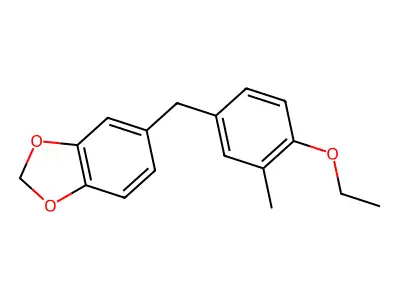 5-[(4-Ethoxy-3-methylphenyl)methyl]-2H-1,3-benzodioxole structure